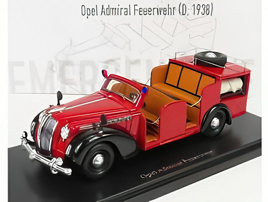 【予約】オペル アドミラル トラック 消防車 ドイツ 1938 レッド 333台限定/ Autocult 1/43 ミニカー