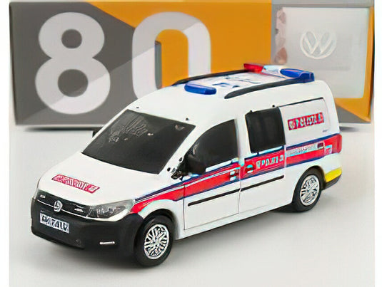 VOLKSWAGEN - CADDY VAN POLICE 2020 - WHITE REDTINY TOYS 1/64ミニカー