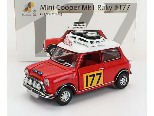 MORRIS - MINI COOPER S N 177 WINNER RALLY MONTECARLO 1967 RAUNO AALTONEN - HENRY LIDDON - RED WHITETINY TOYS 1/50ミニカー