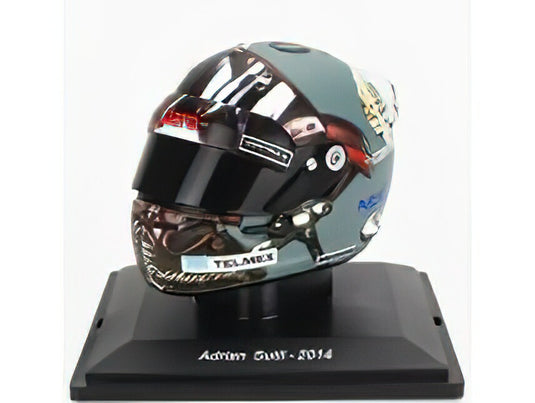 HELMET - F1  CASCO - SAUBER C33 FERRARI N 99 SEASON 2014 ADRIAN SUTIL - GREY BLACK/EDICOLA 1/5ヘルメット模型
