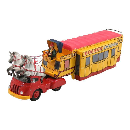 PINDER CIRCUS クレープ屋 スナックバー 1955 イエロー レッド ATLAS PINDER CIRCUS COLLECTION TV SERIES / EDICOLA 1/43 ミニカー トラック模型