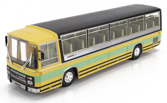 BERLIETベルリエ クルーゼールIII オートバス 1969 イエローライトグリーン AUTOBUS-DAL-MONDO-HACHETTE / EDICOLA 1/43 ミニカー