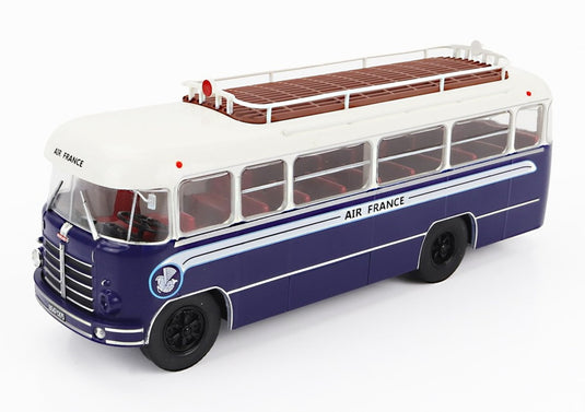 BERLIETベルリエ PLB 6 オートバス エールフランス 1953 ブルーホワイト AUTOBUS-DAL-MONDO-HACHETTE / EDICOLA 1/43 ミニカー