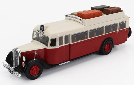 CITROENシトロエン T45 オートバス パリ フランス 1939 レッドホワイト AUTOBUS-DAL-MONDO-HACHETTE / EDICOLA 1/43 ミニカー