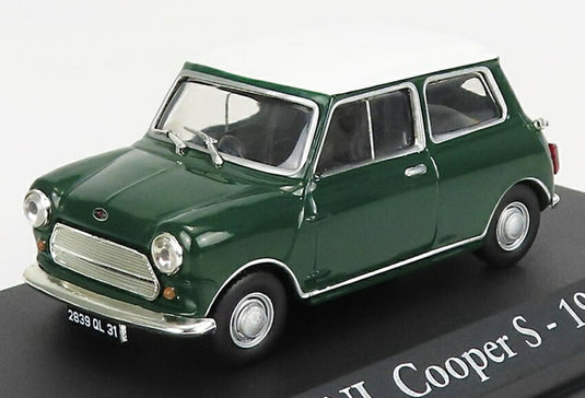 MINIミニ クーパーS 1967 グリーンホワイト AUTO-INDIMENTICABILI-RBA-MONDADORI / EDICOLA 1/43 ミニカー