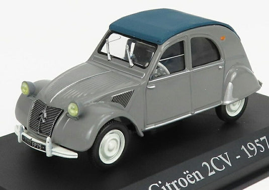CITROENシトロエン 2CV カブリオレ クローズド 1957 グレー AUTO-INDIMENTICABILI-RBA-MONDADORI / EDICOLA 1/43 ミニカー