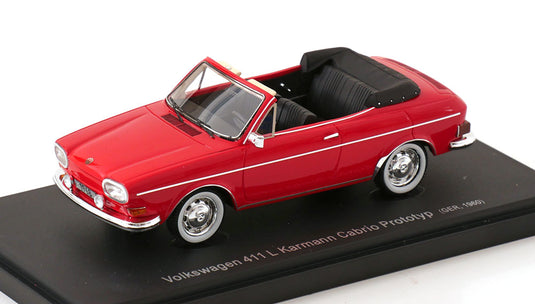 VWフォルクスワーゲン 411L Karmannカルマン Cabrioカブリオ Prototypプロトタイプ 1960 ライトレッド / Avenue 43 1/43 ミニカー