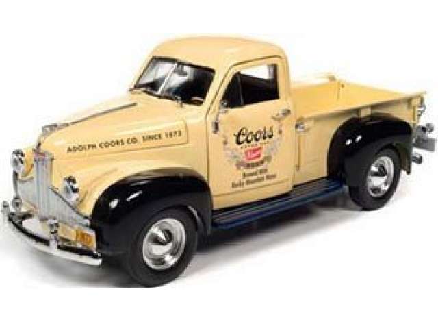 1947 Studebaker ピックアップトラック クアーズピルスナー タン クアーズグラフィックス/AutoWorld 1/24ミニカー