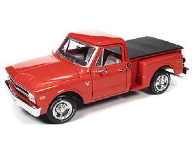 1968 Chevrolet C10 ピックアップ ステップサイド 514 バーミリオンレッドメタリック/AutoWorld 1/18ミニカー