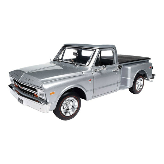 Chevroletシボレー C10 Pickup Truck Stepside 1968 Silver / AutoWorld 1/18 ミニカー 模型