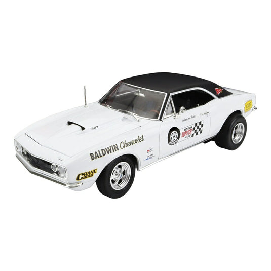 【予約】 Chevroletシボレー Camaroカマロ SS 427 Baldwin Motion Racing 1967 ホワイト ブラック Joel Rosen / AutoWorld 1/18 ミニカー