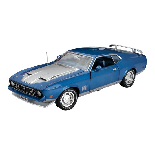 【予約】 Fordフォード Mustangマスタング Mach-1 428 Ram Air クーペ 1971 ブルー / AutoWorld 1/18 ミニカー
