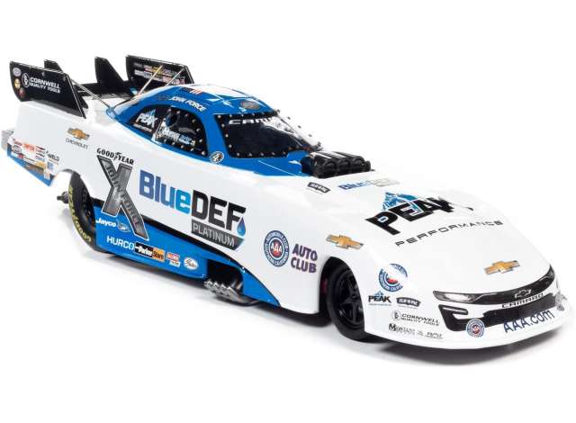 2021 ジョン・フォース Peak Blue Def Chevy Camaro FC ホワイトブルー ブルーデフ レースグラフィックス/AutoWorld 1/24ミニカー