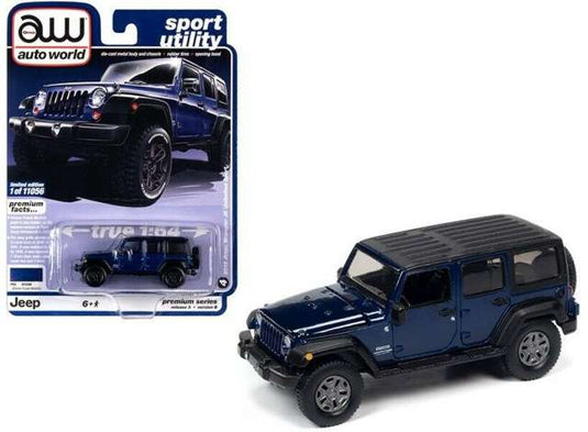 2018 ジープ ラングラー JK アンリミテッド スポーツ 4ドア パープルメタリック / AutoWorld 1/64 ミニカー