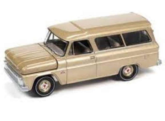 1966 シボレー サバーバン サドルメタリック 1966 Chevrolet Suburban / AutoWorld 1/64 ミニカー