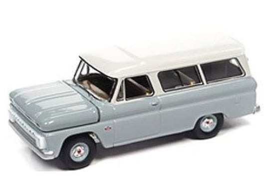 1966 シボレー サバーバン グレー ホワイトルーフ 1966 Suburban ミニカー / AutoWorld 1/64 ミニカー