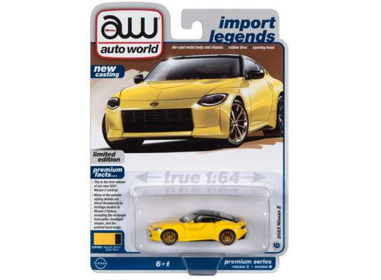 2023 日産 Z イカズチイエロー ブラックルーフ 新型 フェアレディZ Nissan Z / AutoWorld 1/64 ミニカー