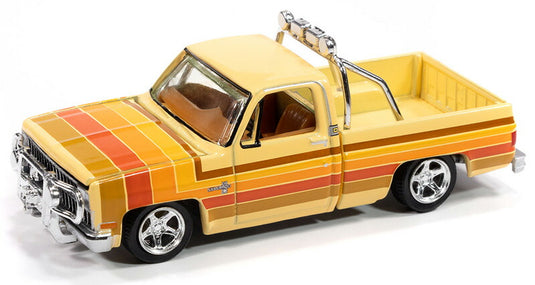 Chevroletシボレー Silveradoシルバラード Fleetside ローダウン 1981 カスタム トラック / AutoWorld 1/64 ミニカー 模型