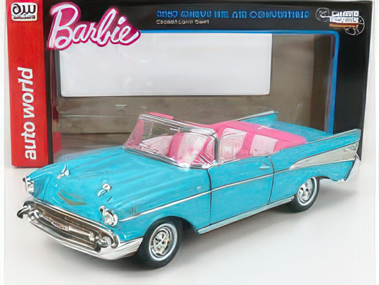 CHEVROLET BEL AIR CABRIOLET OPEN 1957 AQUA BLUE/AutoWorld 1/18ミニカー