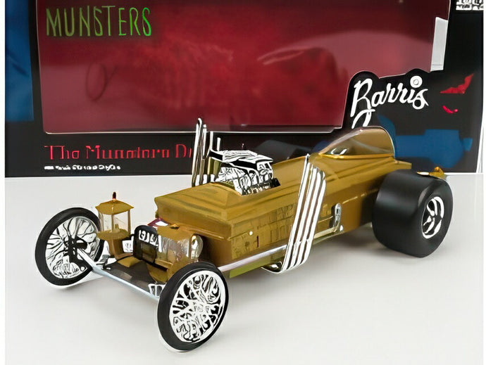 TVシリーズ ドラッグスター マンスターズ ドラギュラ ドラキュラ ゴールドメタリック/ AUTOWORLD 1/18 ミニカー