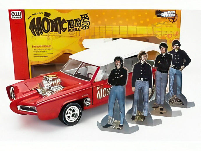 PONTIAC GTO コンバーチブル モンキーモービル ザ・モンキーズ 1966 レッドホワイト/ AUTOWORLD 1/18 ミニカー