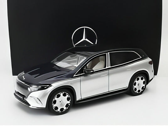 MERCEDES BENZ マイバッハ EQS 680 (Z296) SUV 2024 シルバー/ブルー/ Norev 1/18 ミニカー