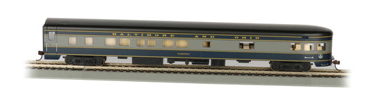 ボルチモア & オハイオ鉄道 85フィート スムースサイド 展望車 ライト付 完成品 / Bachmann HOゲージ 鉄道模型 外国鉄道
