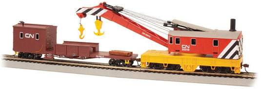 カナディアン・ナショナル 250トン クレーン操重車 ブームテンダー付 シルバーシリーズ / Bachmann HOゲージ 鉄道模型 外国鉄道
