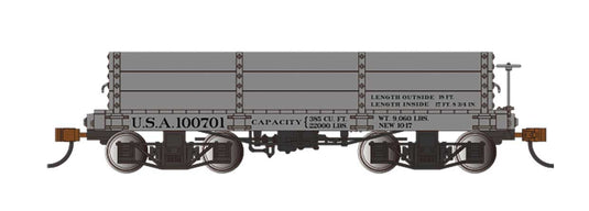 18フィート 木製 ローサイド・ゴンドラ車 2両セット U.S.A. #100701, 101222 (グレー) スペクトラム / Bachmann On30ゲージ 鉄道模型 外国鉄道