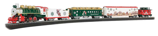 ノーマン・ロックウェル クリスマス・エクスプレス 列車セット 0-6-0 蒸気機関車、車両3両、E-Zトラック・パワーパック付 / Bachmann HOゲージ 鉄道模型 外国鉄道