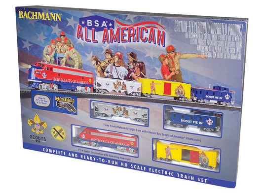 BSA ボーイスカウト・オブ・アメリカ オール・アメリカン 列車セット EMD F7A 3両 スタンダードDC / Bachmann HOゲージ 鉄道模型 外国鉄道