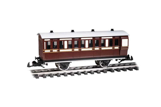 きかんしゃトーマス トビーのミュージアム・ブレーキ客車 (茶色/白) 完成品 / Bachmann Gゲージ 鉄道模型 外国鉄道