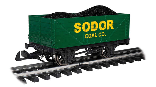 きかんしゃトーマス ソドー石炭会社 鉱車 積荷付 (グリーン/イエロー) / Bachmann Gゲージ 鉄道模型 外国鉄道