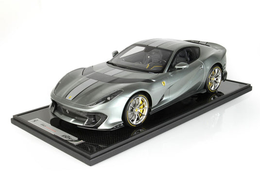 【予約】Ferrari 812 Competizione シルバーストライプ コーバーングレー/ BBR 1/12 49台限定ミニカー