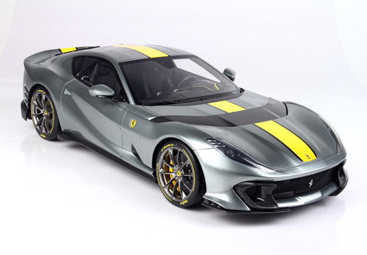 【予約】Ferrari 812 Competizione イエロー ストライプ コーバーングレー/ BBR 1/12 232台限定ミニカー
