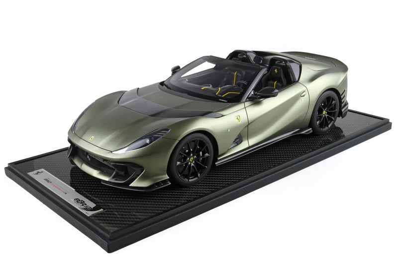 ギャラリービューアに画像をロードする, 【予約】Ferrari 812 Competizione A マットマンツォーニグリーン/ BBR 1/12 15台限定ミニカー

