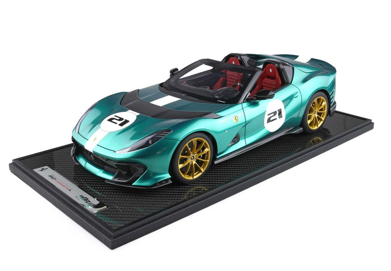 ギャラリービューアに画像をロードする, 【予約】Ferrari 812 Competizione A グリーンジュエル/ BBR 1/12 20台限定ミニカー
