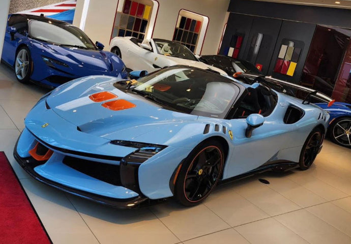 【予約】Ferrari SF90XX Stradale Spider アズーロラプラタ オレンジ/ BBR 1/12 5台限定ミニカー