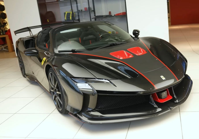 【予約】Ferrari SF90XX Stradale Spider ネロデイトナメタリック レッド＆カーボン/ BBR 1/12 10台限定ミニカー