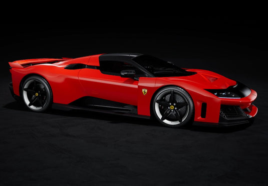 【予約】Ferrari F80 カーボンオプション ロッソコルサホイール カーボンシルバー/ BBR 1/12 ミニカー