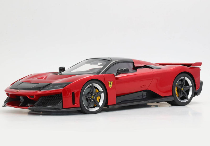 ギャラリービューアに画像をロードする, 【予約】Ferrari F80 カーボンオプション ロッソスーパーカー バイカラーホイール シルバー＆カーボン/ BBR 1/12 ミニカー
