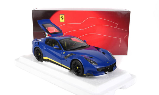 【予約】Ferrari F12 TDF アズーロディーノ イエローディテール/ BBR 1/18 ミニカー