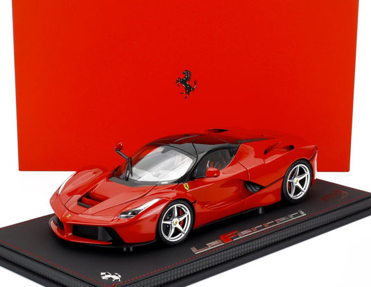 FERRARI LAFERRARI 2013 シルバーリム ロッソコルサ322 レッド/ BBR 1/18 135台限定ミニカー