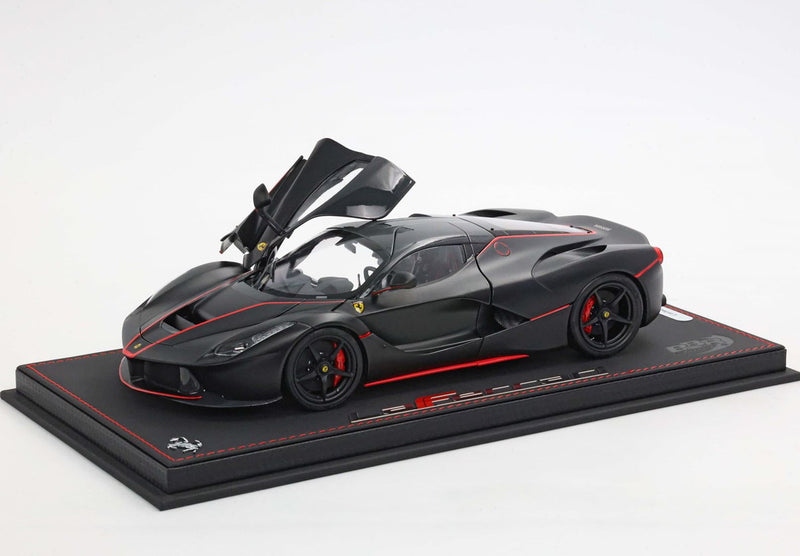 ギャラリービューアに画像をロードする, 【予約】Ferrariフェラーリ LaFerrari Matt black red stripes Fernando Alonso 限定100台 / BBR 1/18 ミニカー
