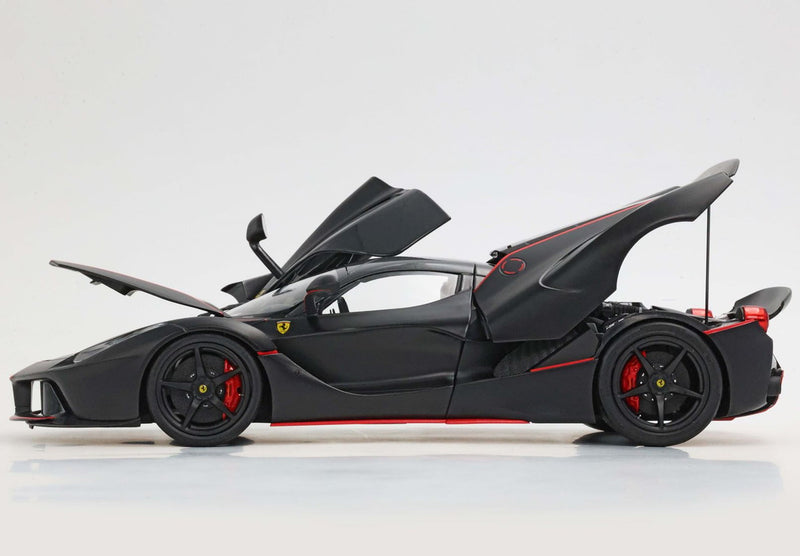 ギャラリービューアに画像をロードする, 【予約】Ferrariフェラーリ LaFerrari Matt black red stripes Fernando Alonso polifoam pack / BBR 1/18 ミニカー
