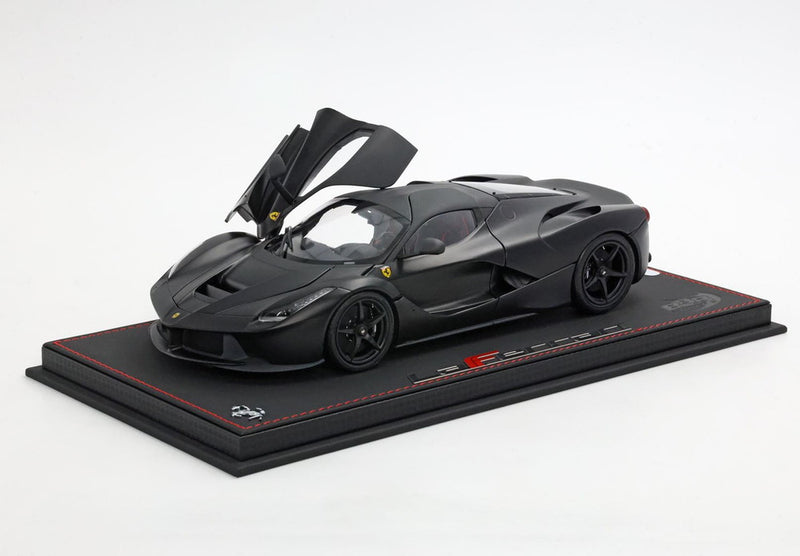 ギャラリービューアに画像をロードする, 【予約】Ferrari LaFerrari 2012 オープンダイキャスト スペシャルパック マットブラック ディスプレイケース付属/ BBR 1/18 78台限定ミニカー
