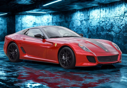 【予約】Ferrariフェラーリ 599 GTO 2010 made in Italy Rosso Fuoco gray roof stripe / BBR 1/18 ミニカー