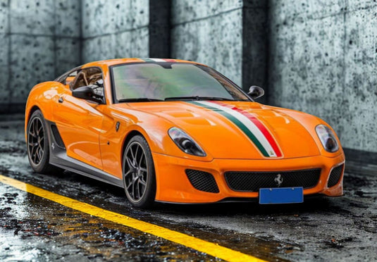 【予約】Ferrariフェラーリ 599 GTO 2010 Italy Arancio Tristrato Italian stripe / BBR 1/18 ミニカー