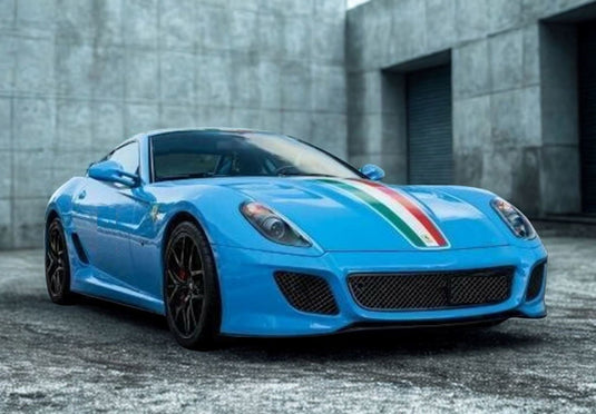 【予約】Ferrariフェラーリ 599 GTO 2010 made in Italy Baby Blu with Italian stripe / BBR 1/18 ミニカー