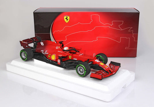 【予約】Ferrari SF21 メイドインイタリー＆エミリアロマーニャGP C.ルクレール N.16 グリーンインターミディエイトタイヤ/ BBR 1/18 ミニカー